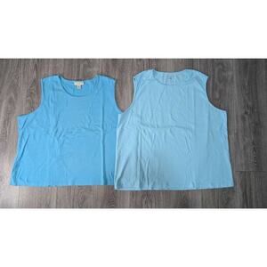 APPLESEED 2pk Women’s Relaxed Fit 100% Cotton Tank tops Size 3X
